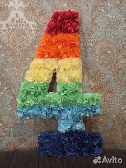 Цифры из салфеток