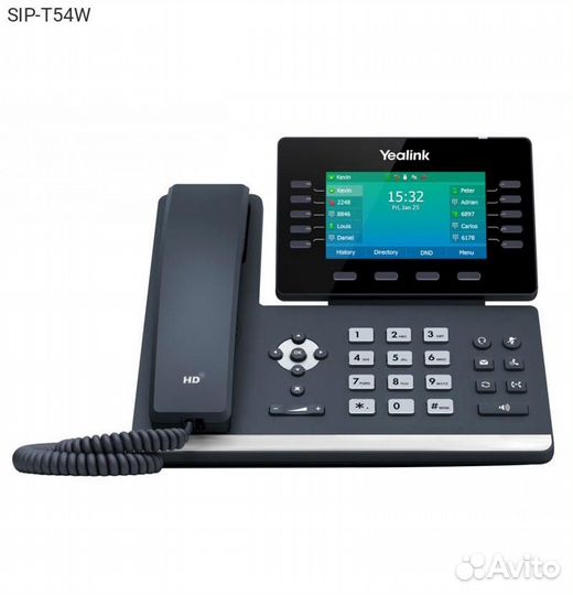 IP-телефон Yealink SIP-T54W SIP без бп Чёрный, SIP