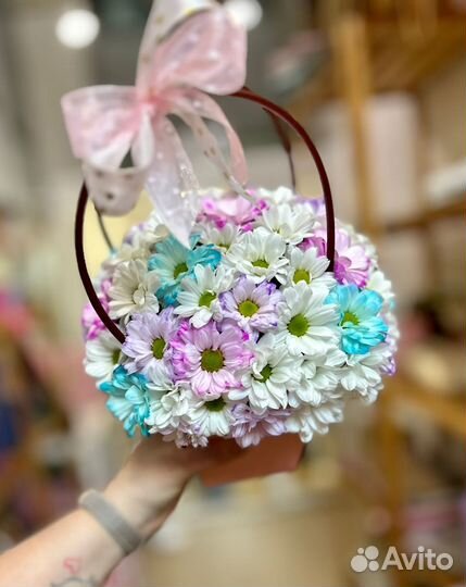 Цветы, Композиции, Букет хризантем, Доставка