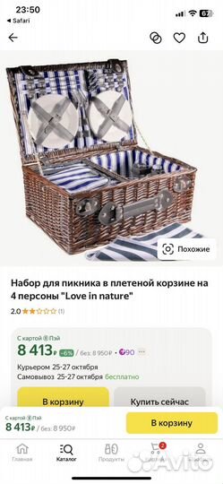 Набор для пикника в чемодане