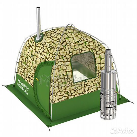 Походная баня Кайфандра К5 Мобиба рб-200 с печью