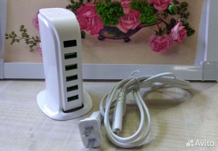 Зарядное устройство. планшет телефон. на 5 выходов
