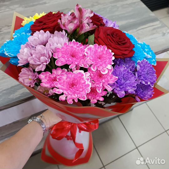 Цветы букет хризантем