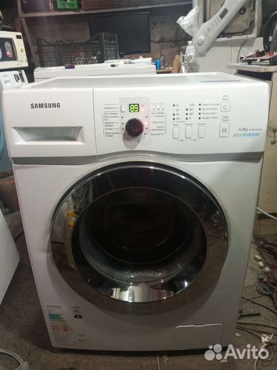 Samsung wf6mf1r2w2w 6кг узкая 45см доставка