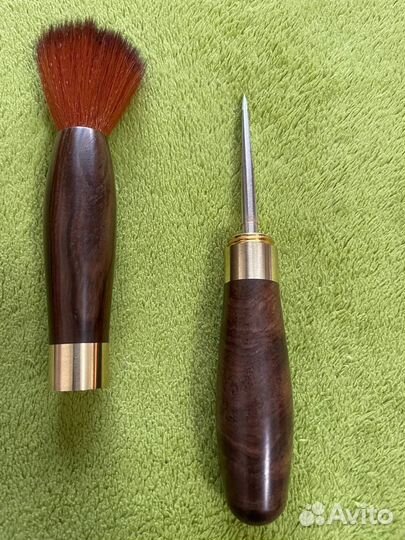 Нож для чая пуэр с кистью. Шило