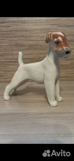 Фарфоровая статуэтка « Фокс-терьер» лфз СССР