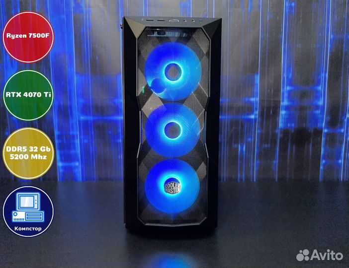 Собранный компьютер AMD7500F-RTX4070Ti-32DDR5-ZYQ1543