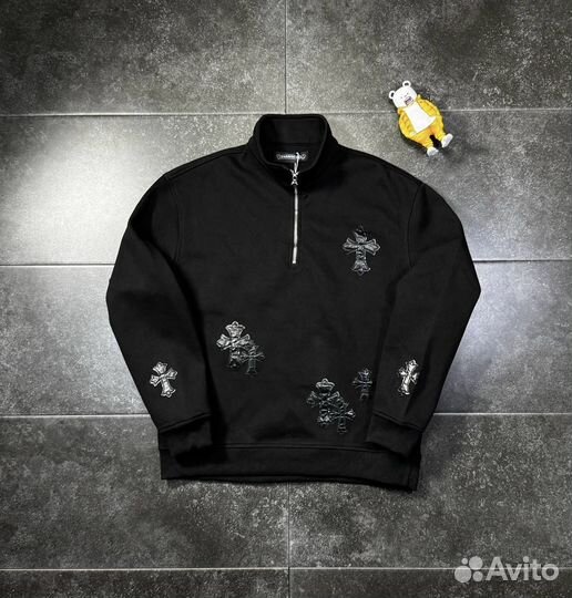 Свитшоты Мужские Черные Chrome Hearts
