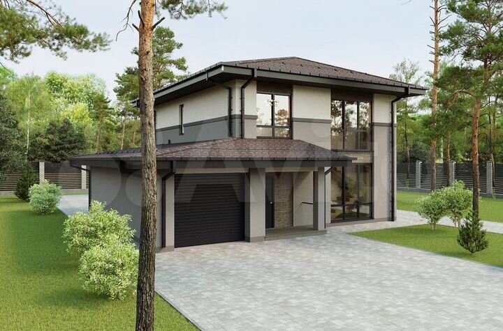 Коттедж 210 м² на участке 9 сот.