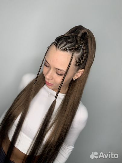 Косы с канекалоном, афропричёски