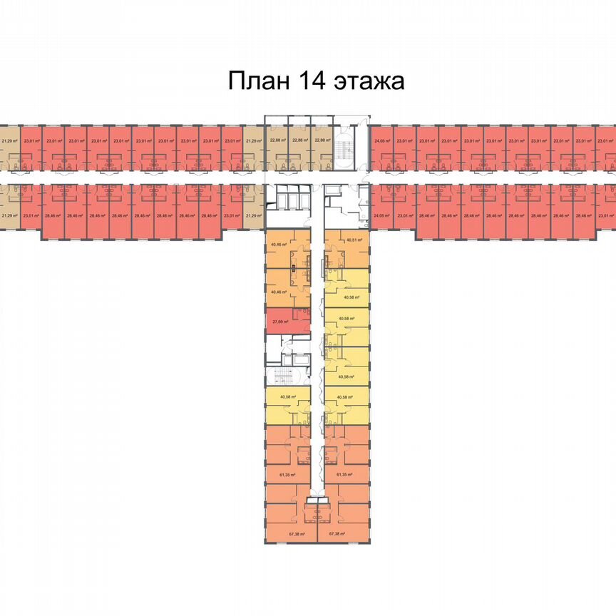 3-к. апартаменты, 67,4 м², 14/24 эт.