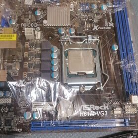 Материнская плата 1155 asrock h61m-vg3