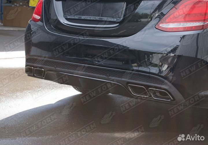Диффузор с насадками 63 AMG Mercedes C 205