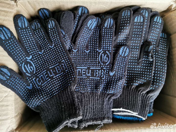 Перчатки х/б и прорезиненные