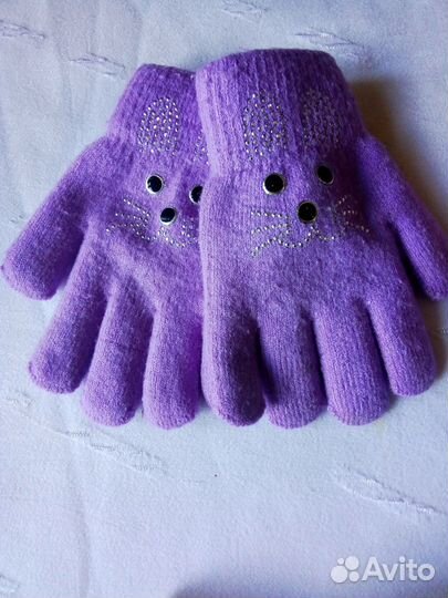 Варежки, Перчатки Детские, Девочки-Мальчики 8 шт