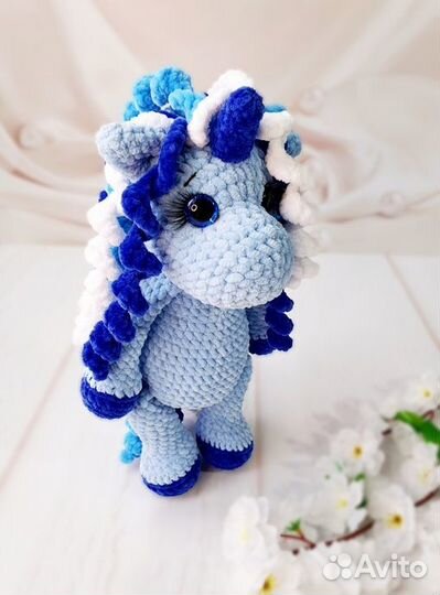 Вязаный Единорог / плюшевая игрушка Единорожка