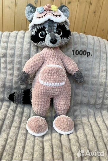 Игрушки вязаные (зайки, мишки, драконы и т.д.)