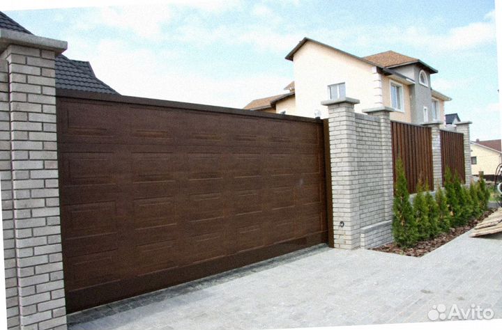 Ворота откатные алюминиевые с заполнен Prestige