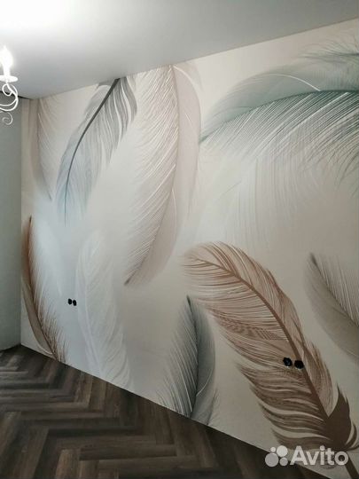 Обои. Обои под покраску. Фото обои. Шпаклёвка