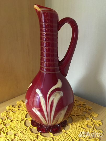 Графин. Штоф. Цветное стекло. Красный май