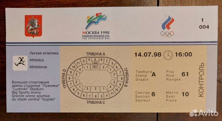 Билеты на спортивные мероприятия недействующие