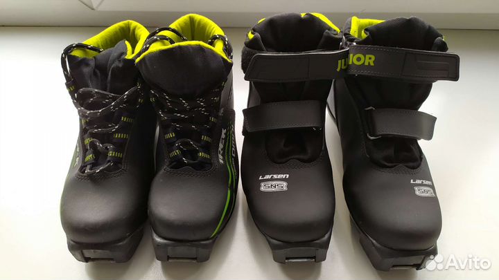 Беговые лыжи, палки, ботинки 2 пары