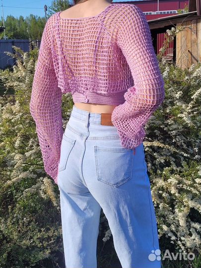 Вязаные топы, кроп-топы, сеточки