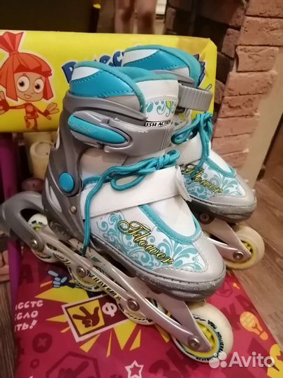 Роликовые коньки детские с защитой