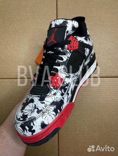 Nike Air Jordan 4 Retro (бело-черные)