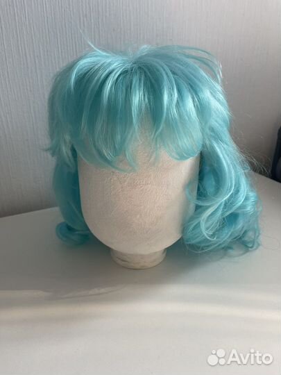 Парик голублой розовый
