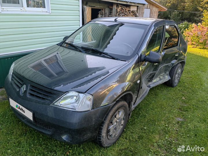 Renault Logan 1.6 МТ, 2009, битый, 155 000 км