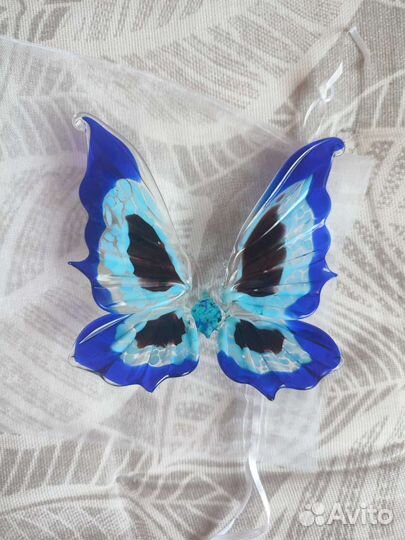 Фигурка бабочка стекло 10 см