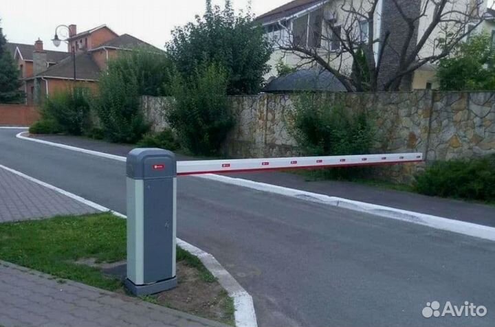 Антивандальный откатной шлагбаум со стрелой 6,3 m