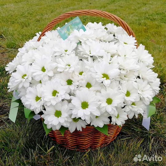 Корзина с цветами 023