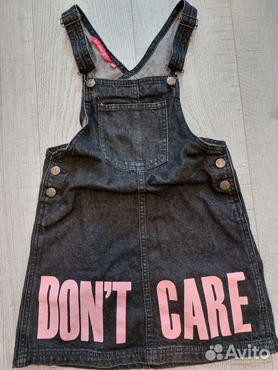 Джинсовый сарафан для девочки 140