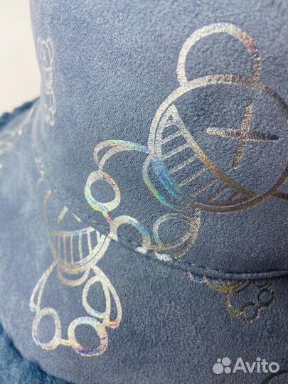 Панама женская теплая плюшевая с принтом