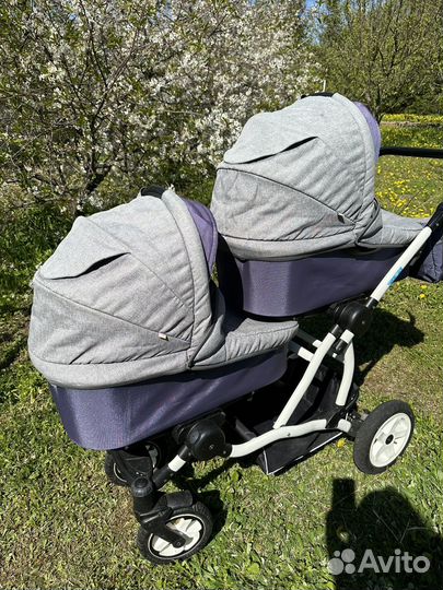 Коляска для двойни 2 в 1 Aroteam