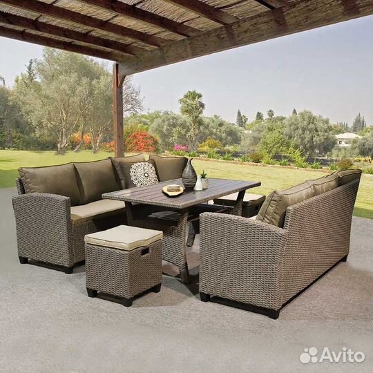 Комплект плетеной мебели AFM-307B Beige. Ротанг