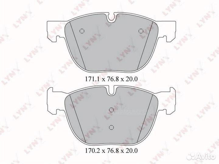 Lynxauto BD-1417 Колодки тормозные дисковые перед