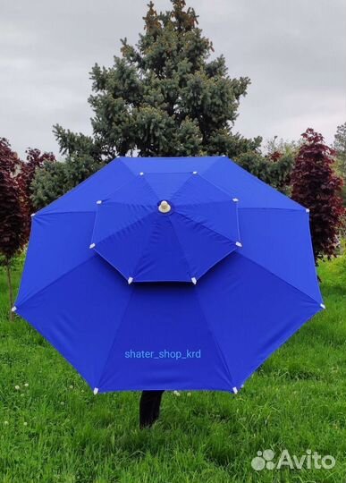 Зонт пляжный/синий/зонт усиленный