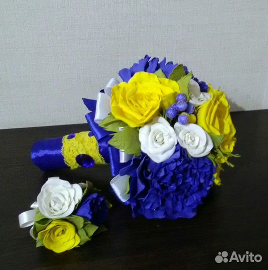 Свадебный букет, бутоньерка