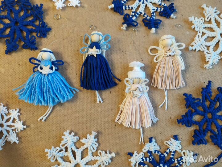 Ангел хранитель, макраме куколка, крылья, оберег