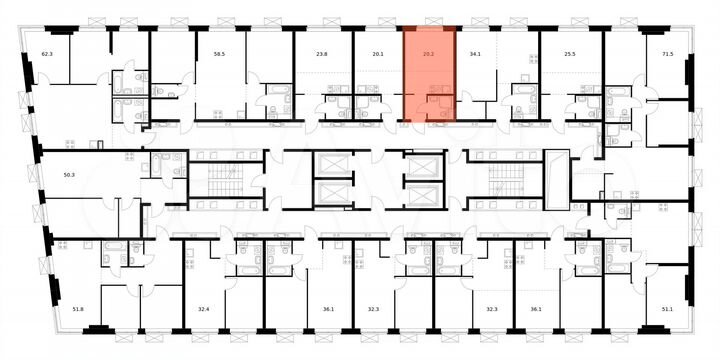 Квартира-студия, 20,2 м², 13/33 эт.