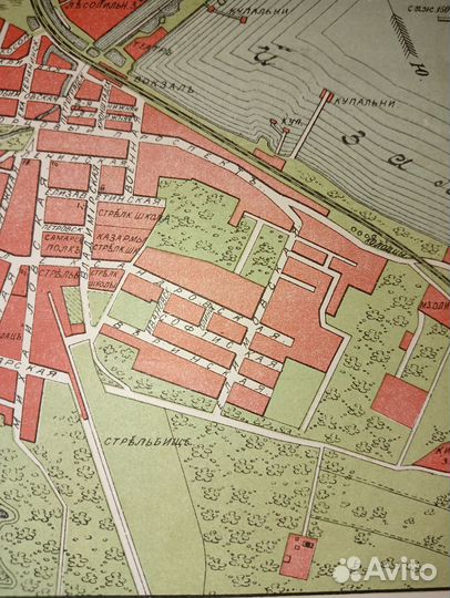 Нач. 20 в. - Карта антикварная Ораниенбаума