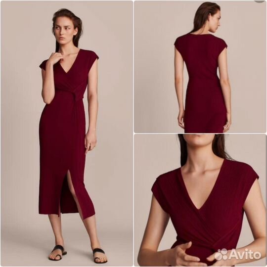 Платье Massimo Dutti в богатом цвете бургунди