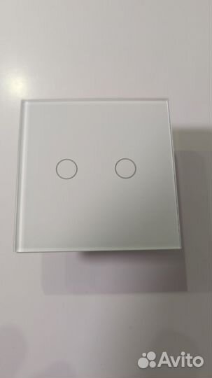 Сенсорный умный выключатель двухкнопочный