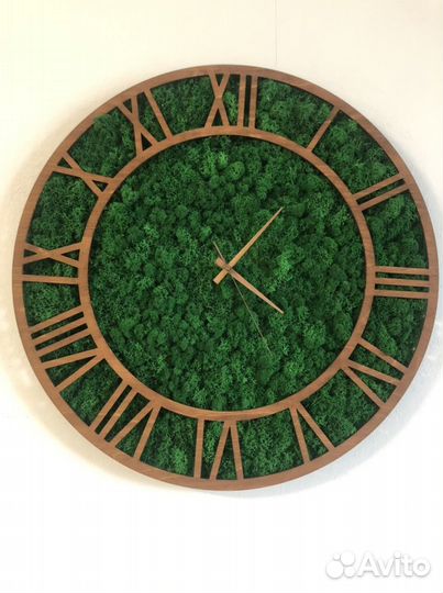Часы со мхом