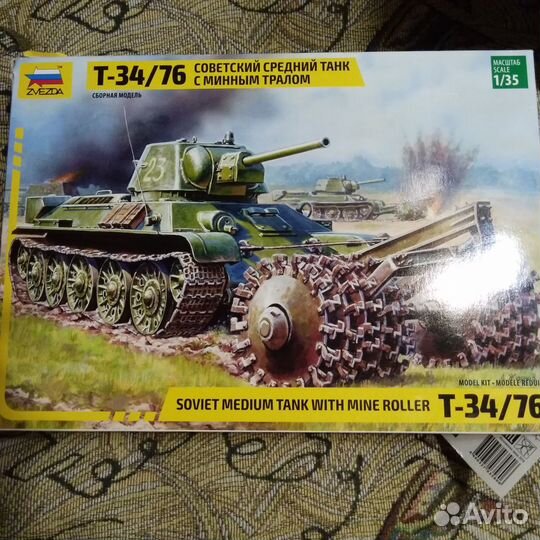 Сборная модель танка Т-34-76