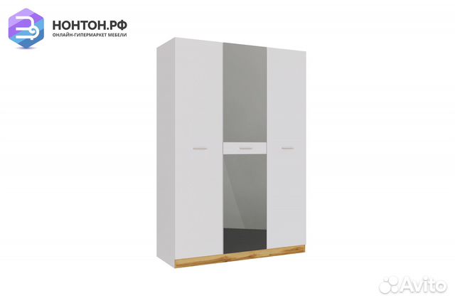 Шкаф 3-х створчатый Fresco белый / дубвотан