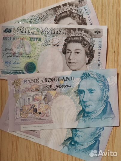 Банкнота фунты англия